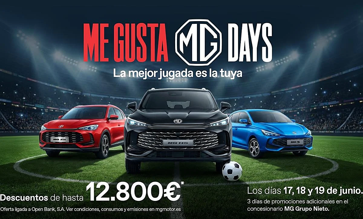 MG Grupo Nieto lanza sus Me Gusta Days con descuentos de hasta 12.800 euros en toda la gama MG