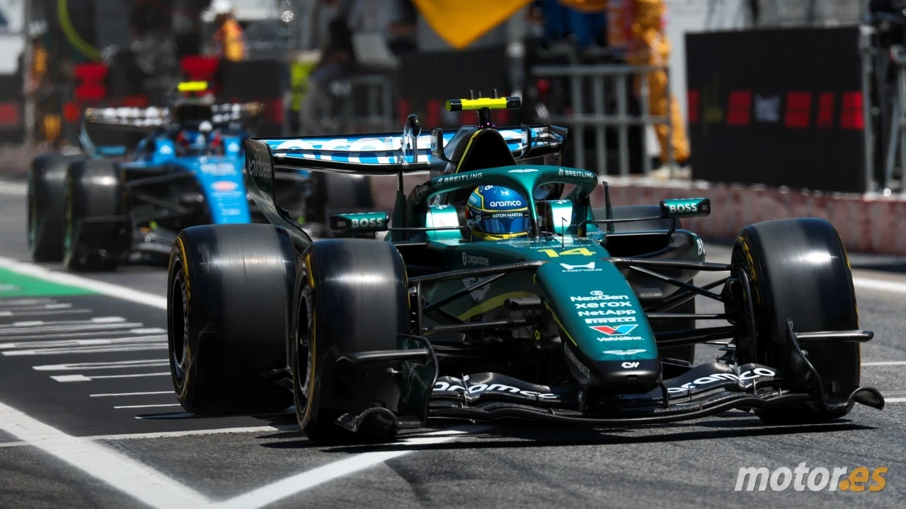 Alonso se hunde en casa; el Aston Martin pierde la vida en cada sector y no tiene arreglo