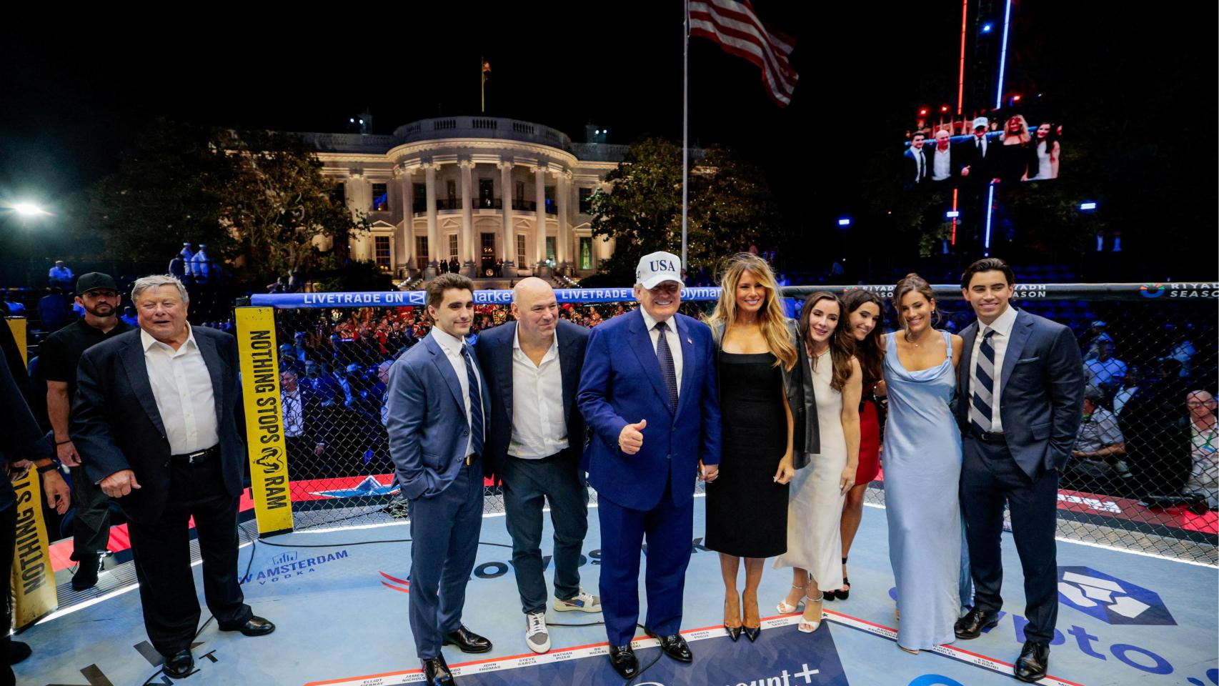 Baño de sangre de la UFC en la Casa Blanca para celebrar el 80 cumpleaños de Trump, con insultos hacia Michelle Obama